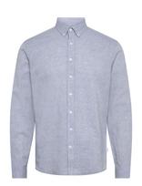 Lindbergh - Linen/Cotton Shirt L/S - Lininiai marškiniai - Mėlyna