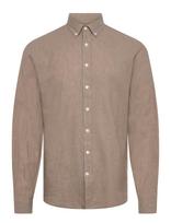 Lindbergh - Linen/Cotton Shirt L/S - Lininiai marškiniai - Smėlio