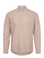 Lindbergh - Linen/Cotton Shirt L/S - Lininiai marškiniai - Smėlio