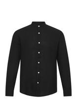 Lindbergh - Linen/Cotton Shirt L/S - Laisvalaikio marškiniai - Juoda