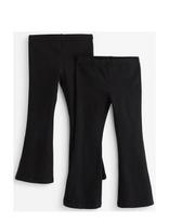 Lindex - Leggings Flare Brushed Inside - Tamprės - Juoda