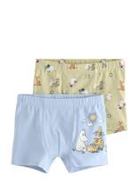 Lindex - Boxer 2 Pack Aop Moomin Hidden - Apatinės kelnaitės - Mėlyna