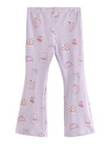 Lindex - Leggings Flare Cake Aop - Tamprės - Violetinė