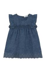 Minymo - Dress Ss Chambray - Laisvalaikio suknelė be rankovių - Mėlyna