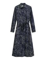 Gant - Floral Print Ls Shirt Dress - Iki kelių ir midi suknelės - Tamsiai mėlyna