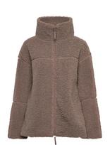 Gina Tricot - Pile Zip Jacket - Lengva vasarinė striukė - Ruda