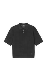 Mads Nørgaard - Cotton Lino Arlo Polo - Marškinėliai trumpomis rankovėmis - Juoda