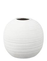 House Nordic - Svala - Vase, Ceramic, White, Ø30X28,5 Cm - Tulpių vaza - Balta