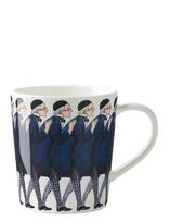 Design House Stockholm - Uncle Blue Mug With Handle - Kavos puodelis - Marga / raštuota