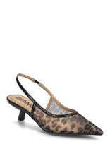 Bianco - Biakristin Kitten Heel Slingback Mesh - Aulinukai su kulniuku - Marga / raštuota
