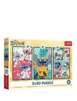 Trefl - Pappussel Trefl 3X80 Bitar Lilo & Stitch - Dėlionė - Marga / raštuota