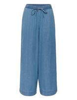 Kaffe - Kajade Denim Pants - Plačios kelnės - Mėlyna