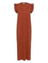 Kaffe - Kacelina Flounce Dress - Ilga suknelė - Raudona