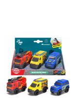 Dickie Toys - Dickie Toys 3-Pack Micro Rescue Vehicles - Kiti žaisliniai automobiliai - Marga / raštuota