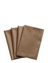 Compliments - Confetti Damask Napkin 45X45 Cm - 4 Pack - Audinių servetėlės - Ruda