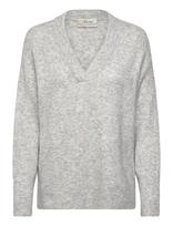Cream - Crmerle Oz V-Neck Pullover - Megztinis - Pilka
