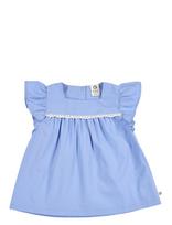 Müsli By Green Cotton - Poplin Frill S/S T - Palaidinės ir tunikos - Mėlyna