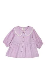 Müsli By Green Cotton - Daisy Collar Puff S/S Shirt - Palaidinės ir tunikos - Violetinė