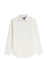 Tommy Jeans - Tjm Reg Linen Blend Shirt Ext - Lininiai marškiniai - Kreminė spalva
