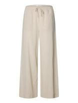 Selected - Slwluisa Mw Wide Linen Blend Pant Noos - Plačios kelnės - Smėlio