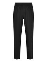 Calvin Klein - Straight Linen Pull On Pant - Lininės kelnės - Juoda