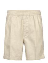 Calvin Klein - Straight Linen 7" Pull On Short - Lininiai šortai - Kreminė spalva