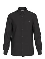 Calvin Klein - Ls Solid Linen Classic Shirt - Lininiai marškiniai - Juoda