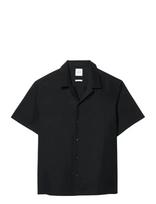 Calvin Klein - Ss Camp Collar Drapey Lyocell Ea - Laisvalaikio marškiniai - Juoda