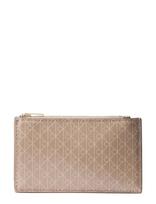 Calvin Klein - Emblem Aop Top Zip Cardcase - Kortelių dėklas - Smėlio