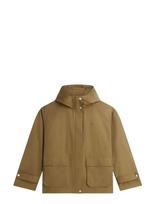 Tommy Hilfiger - Cotton Nylon Utility Short Parka - Striukė - Chaki spalva