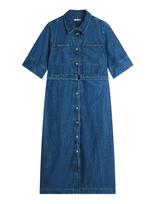 Tommy Hilfiger - Dnm Lor Fit & Flare Ss Dress - Iki kelių ir midi suknelės - Mėlyna