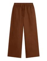 Tommy Hilfiger - Ess Linen Pull On Pants - Plačios kelnės - Ruda