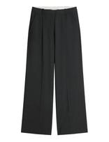 Tommy Hilfiger - Wool Blend Check Hw Wideleg Pant - Plačios kelnės - Pilka