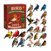 A84E-Bird Advent Calendar 2026 2D Design Includes 24 Gifts Christmas Gift Blind Boxes Countdown Calendar Decor