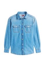 Tommy Jeans - Reg Wstrn Denim Shirt Ext Bj8018 - Džinsiniai marškiniai - Mėlyna