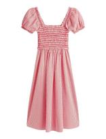 Tommy Hilfiger - Gingham Smock Ss Midi Dress - Iki kelių ir midi suknelės - Raudona