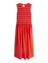 Tommy Hilfiger - Smock Linen Ns Midi Dress - Iki kelių ir midi suknelės - Raudona