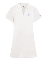 Tommy Hilfiger - Th Script Open-Nk Polo Drs - Trumpa suknelė - Balta
