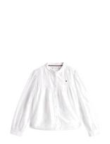 Tommy Hilfiger - Broderie Anglaise Shirt Ls - Palaidinės ir tunikos - Balta