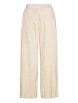 Selected - Slfelma Hw Wide Plisse Pant B - Plačios kelnės - Kreminė spalva