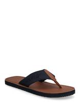 Tommy Hilfiger - Hilfiger Leather Beach Sandal - Šlepetės - Juoda