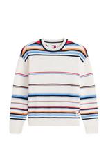 Tommy Jeans - Tjm 90S Multi Stripes Sweater - Apvalios apykaklės megztinis - Marga / raštuota