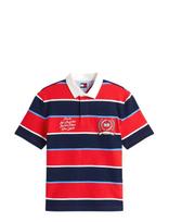 Tommy Jeans - Tjm Rlx Ss Stripe  Ss Rugby Ext - Marškinėliai trumpomis rankovėmis - Marga / raštuota