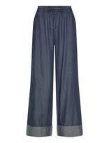 FREE/QUENT - Fqwilke-Pants - Plačios kelnės - Mėlyna