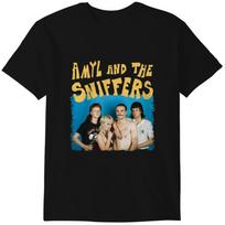 New Amyl And The Sniffers Band Members Heavy Cotton Black T Shirt EN985 S įvairiaspalvis