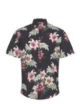 Lindbergh - Linen Blend Shirt S/S - Marškiniai trumpomis rankovėmis - Juoda