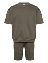 Lindbergh - Oversized S/S Sweatshirt+Shorts - Sportinis kostiumas - Chaki spalva