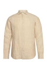 Gant - Reg Linen Shirt - Lininiai marškiniai - Smėlio