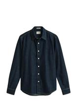 Gant - Reg Denim Shirt - Džinsiniai marškiniai - Tamsiai mėlyna