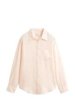 Gant - Rel Striped Linen Ls Shirt - Marškinėliai ilgomis rankovėmis - Rožinė